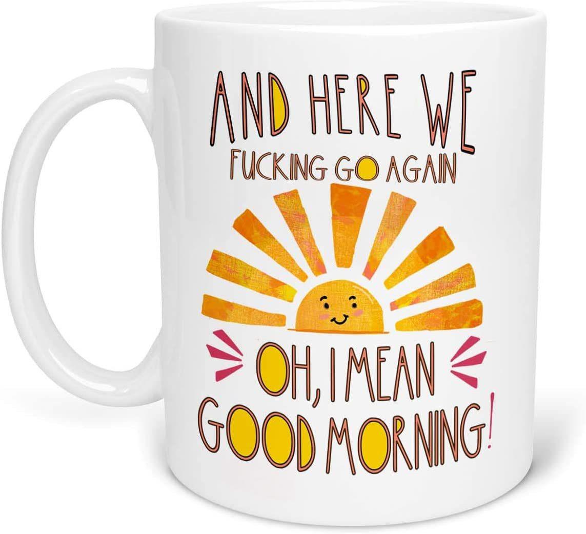 

Вот опять начинается, я имею в виду доброе утро, керамическая кофейная кружка с меткой 301-400ml