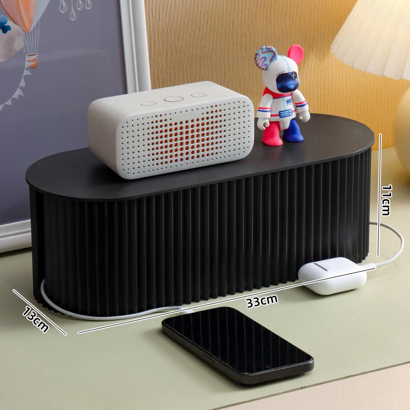 Cross-Border Electric Power Strip Organizer: Dustproof Cable Management Box for Desktop Storage