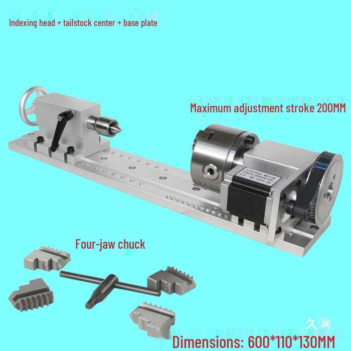 Fourth Axis CNC Engraving Machine: 80 Three-Jaw Chuck, Zero Backlash Rotary Indexing Head