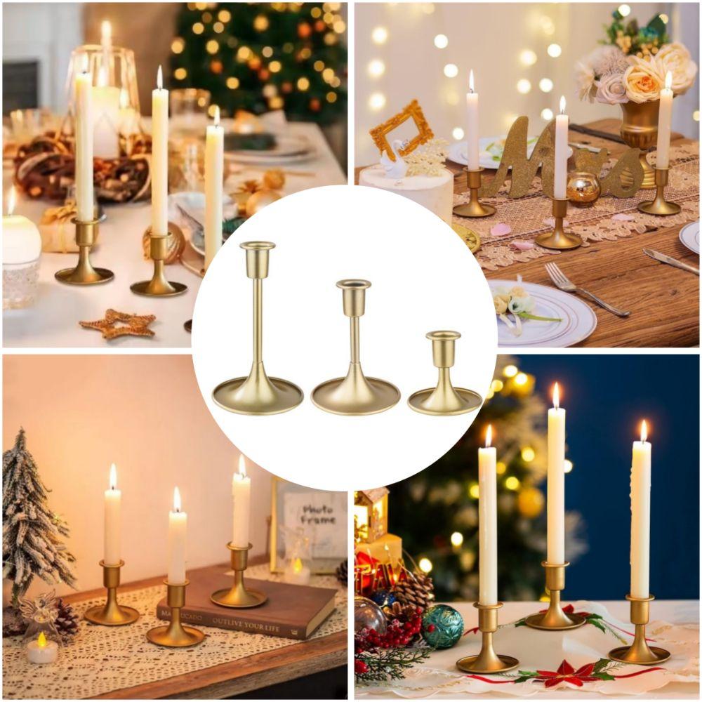 Metal and Aluminum Candlestick Holder Candle Stand Suitable for Wedding Anniversary
