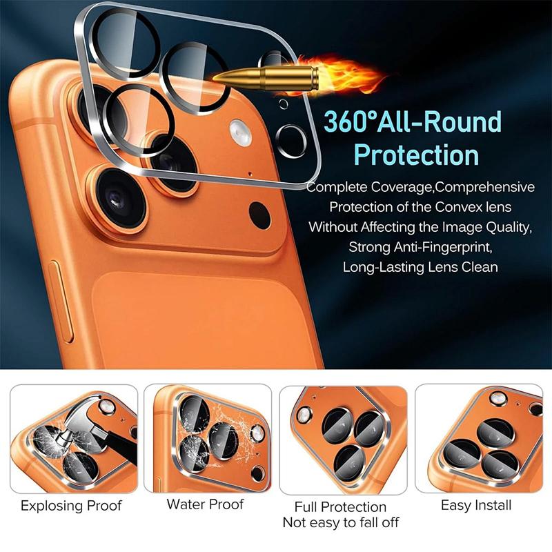 5Pcs Camera Lens Protector Glass For iPhone 15 14 13 12 11 16 17 Pro Max Mini Camera Protective Glass Film For iPhone 15 16 Plus 4
