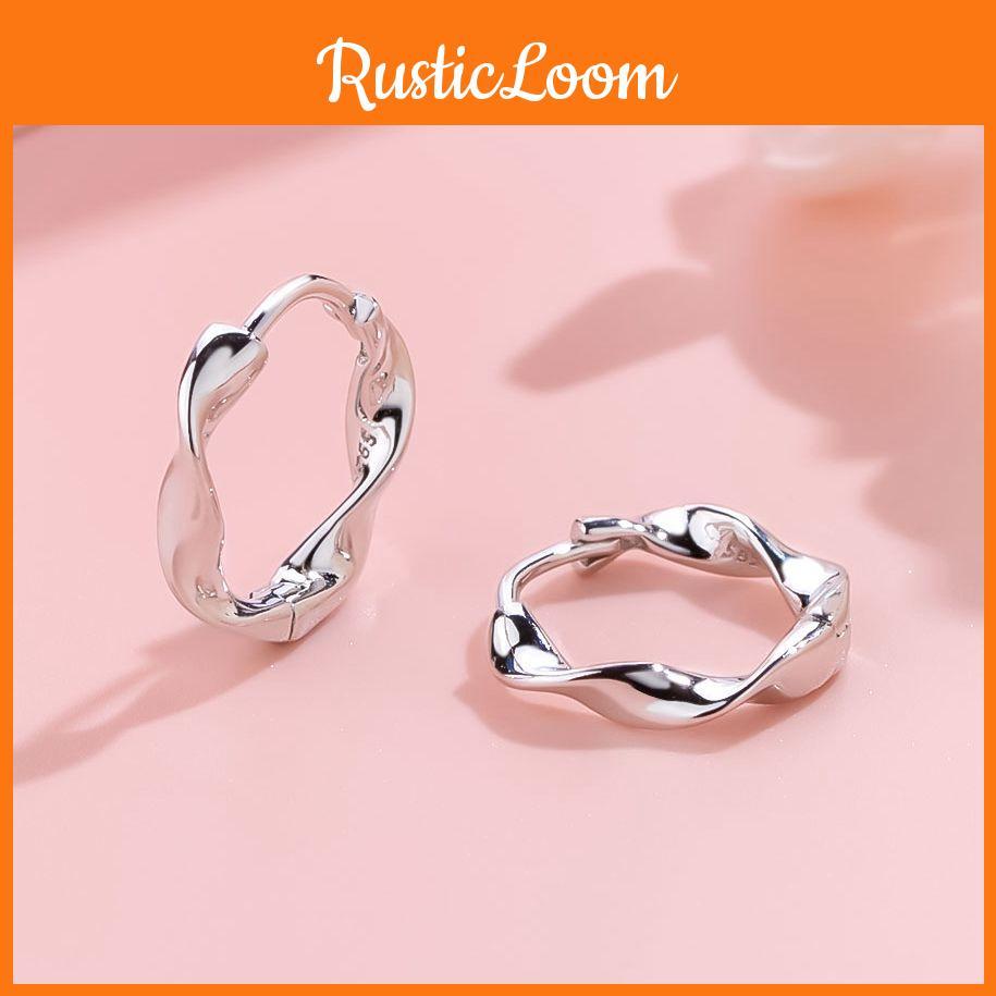 Ring Earrings 2pcs Round Ear Buckles And Personalized Exquisite Earring