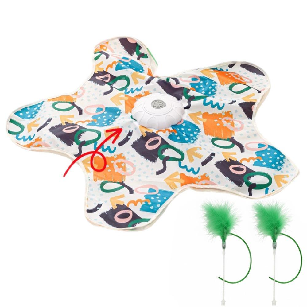 Automatic Interactive Cat Toy Hide and Seek Bite Resistance Pet Play Cover Rechargeable Relieve Boredom Cat Toy Hunting Cover