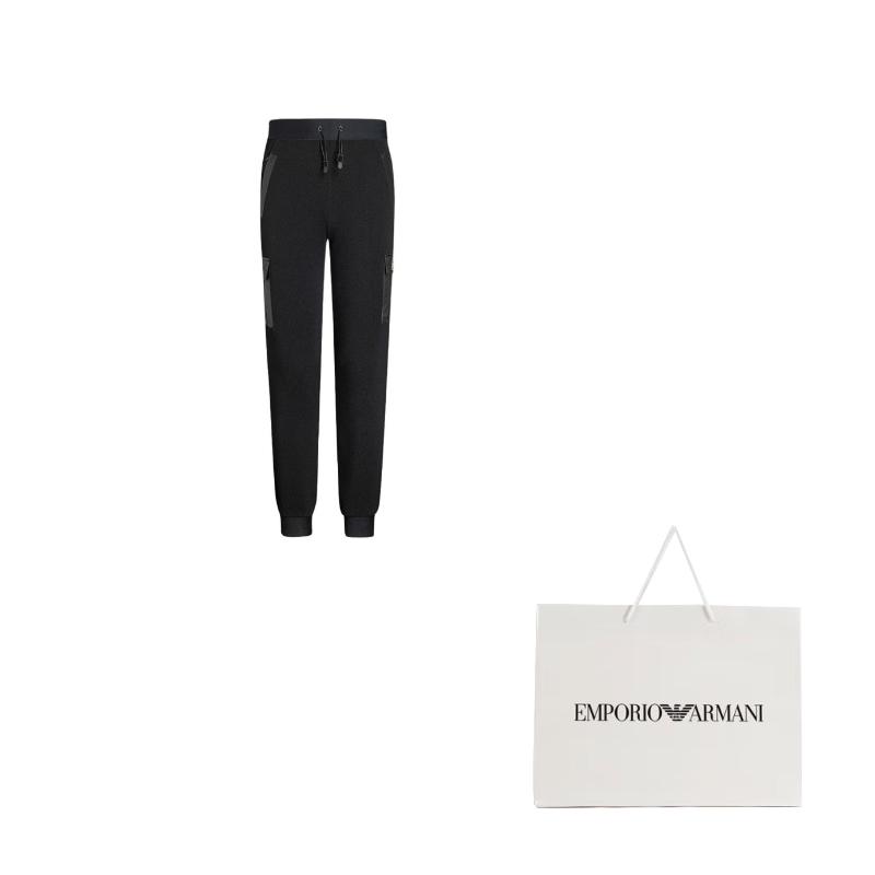 Emporio Armani EA7 SS24 Casual Pants Men's Black 3DPP65-PJG1Z-1200