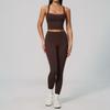 Naked suit Cross beautiful back quick drying sports suit Outdoor casual running fitness suit