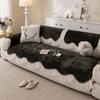 Cream Style Sofa Cushion Seasonal Universal Chenille Anti Cat Scratch Cover Cloth Skirt Edge Non-Slip Cushion For Living Room