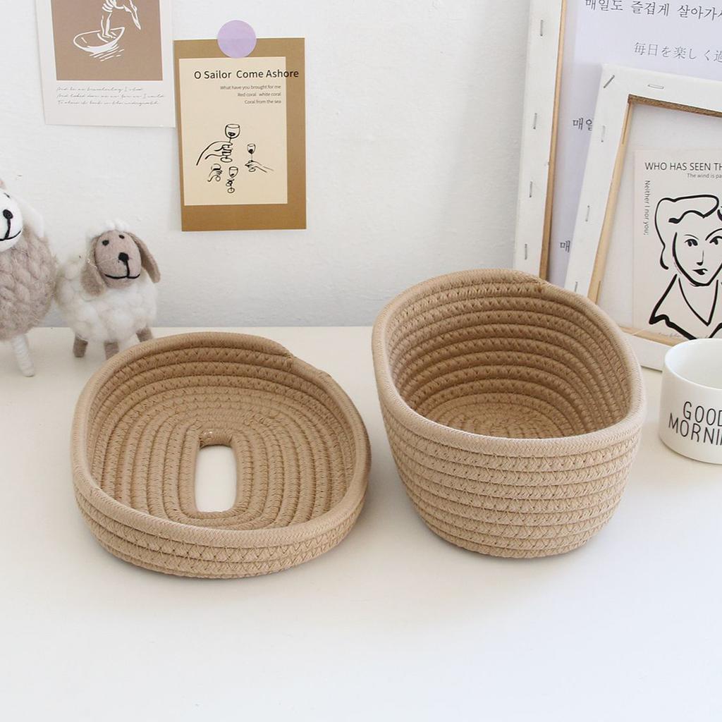 Tissue Box Cover Handmade Cotton Rope Napkin Tissue Holder Decorative Household Desktop Tissue Storage Box