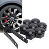 20PCS Lug Nut Covers Black 21mm Inner Hex Plastic Wheel Bolt Dust Caps Auto Hub Bolt Protector Universal for Cars Trucks SUVs