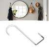 4Pcs Over The Door Hooks Stainless Steel Space Saving Multifunctional Door Hangers for Coat Hat Bag White