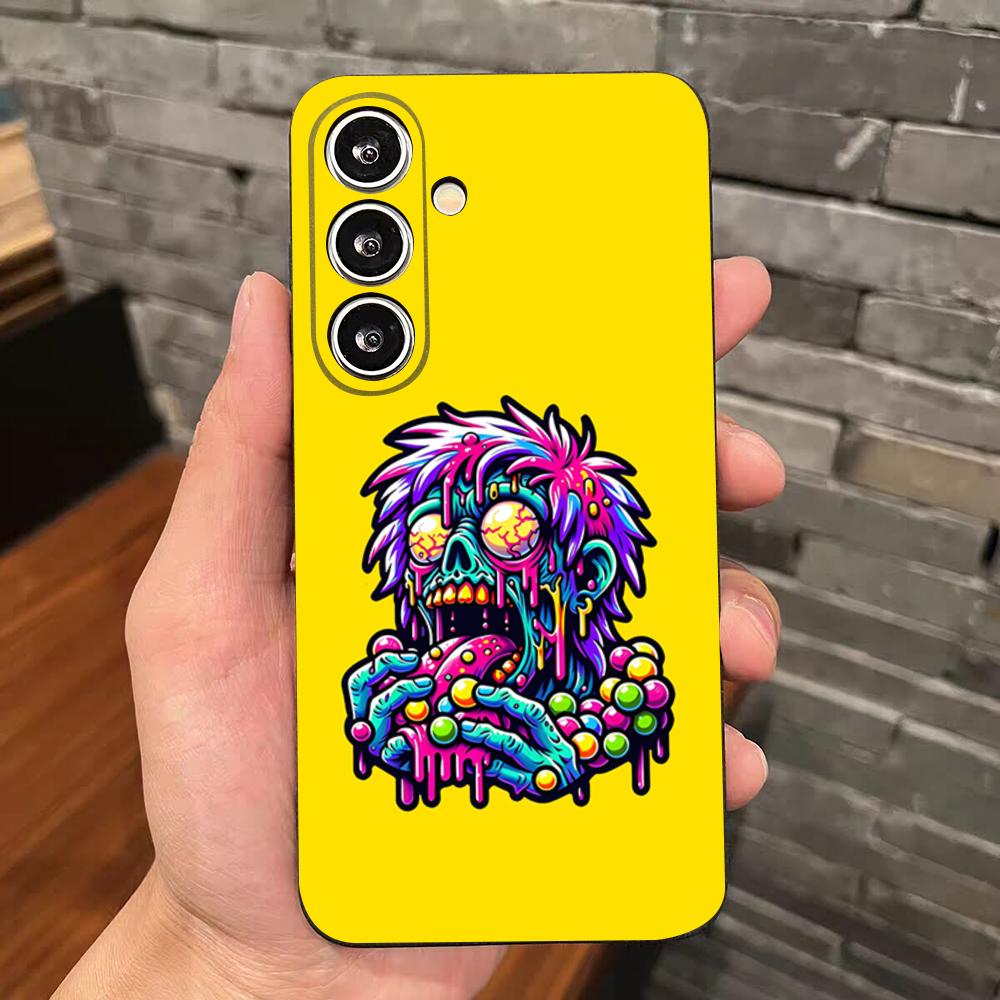 Neon Eyed Brain Alien Monster Phone Case For Samsung S26 S25 Edge S24 S23 S22 S21 S20 Ultra Plus Fe Galaxy Silicon Cover