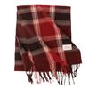 Red and Green Check Scarf for Women, Winter, High-end Feel, Warm, Versatile, with Flowing Tassels, Shawl-style.
