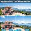 10K 20MP WiFi IP Camera 20X Zoom Four Lens Three Screen PTZ Cameras Outdoor 16MP 8K Video Surveillance Cam CCTV Security Camera