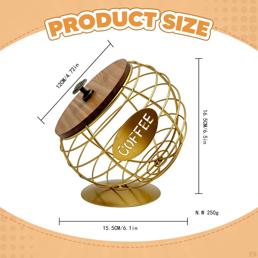 Coffee Capsule Holder, Desktop Container for Cafes, Hotels, Large Capacity, Counter Decoration,