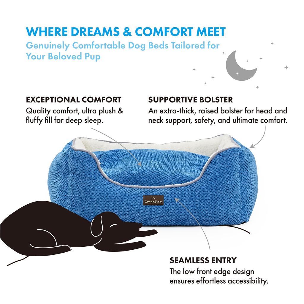 GrandTies Pet Bed Cuddler (Blue, S)