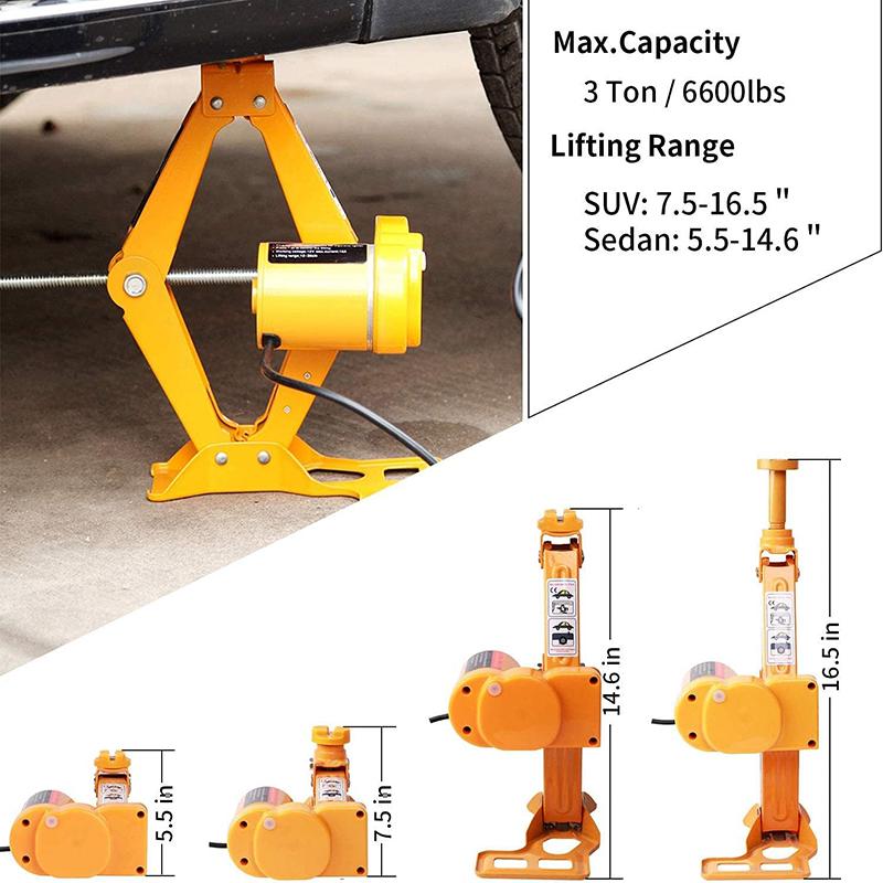 4 In 1 Electric Car Jack 3 Ton 12v Electric Scissor Jack For Car