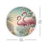 Vintage Style Metal Wall Art Flamingo Floral Home Decor Gift