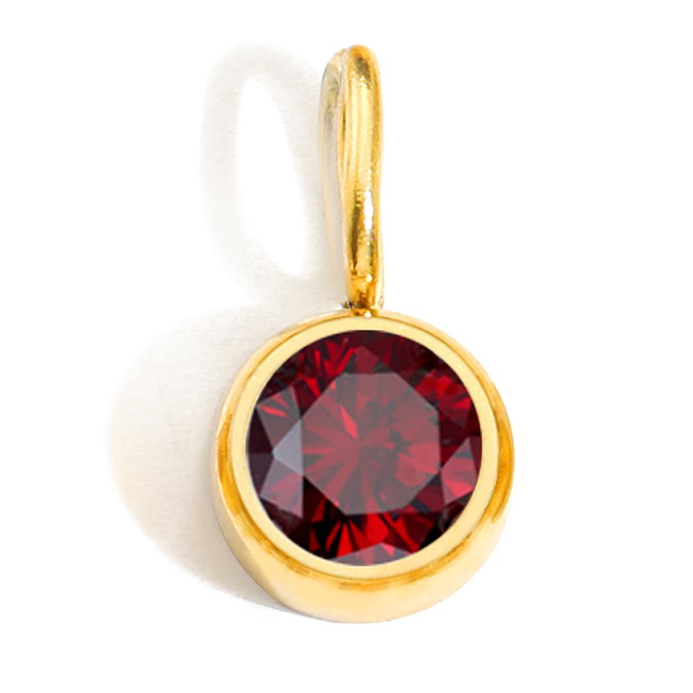 

eManco 12 Color Birthstone Pendant Month Zirconia Necklace Color Stone Accessories Birthday Gift