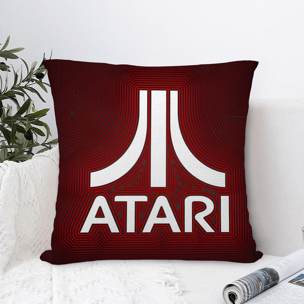 A-AtariS Game Logo Pillow Case Sofa Decorative Home Double-sided Print Plush Square Throw Pillow Covers Cushion Decor Cover