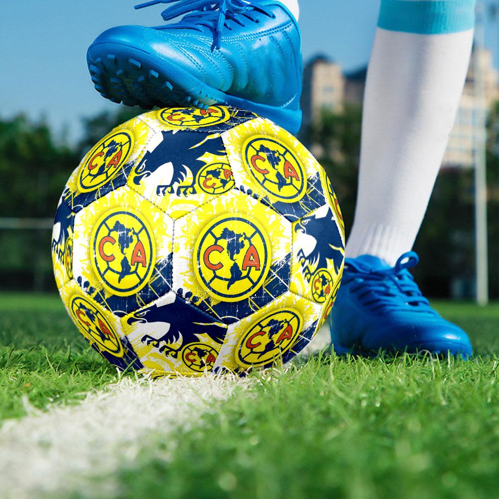 Club América football club Indoor Size 5 Soccer Ball Colorful Machine Stitched PVC Competition Ready Durable High-Bounce