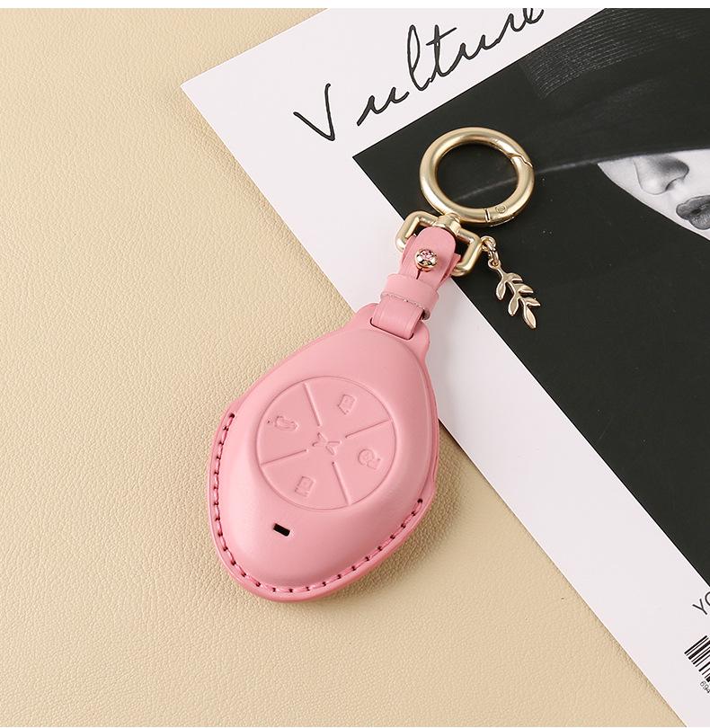 Women's Genuine Leather Bow Key Case for Xiaopeng P7 G9/G3i/P5 2022
