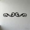 Elegant 2D Flat Metal Wall Sculpture Intricate Scroll Decorative Art for Living Room Bedroom Office