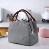 1pcs Striped Lunch Insulated Bag Oxford Cloth Waterproof Large-Capacity Bento Storage Pouch for Food & Lunch Box Carrying