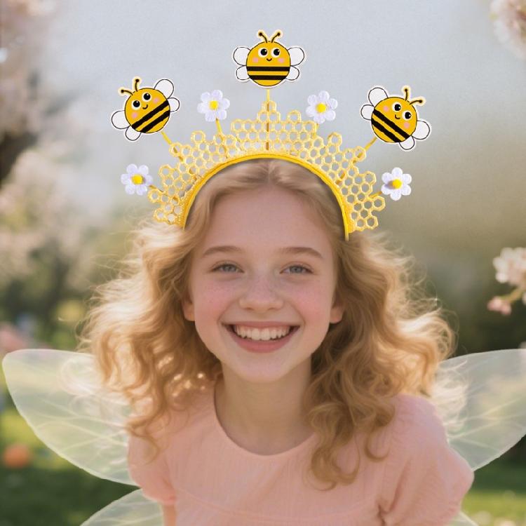 Morbida e Comoda Fascia per Capelli Headdress a Nido d'Ape Accessorio per Capelli a Forma di Insetto Ideale per Donne a Vari Eventi