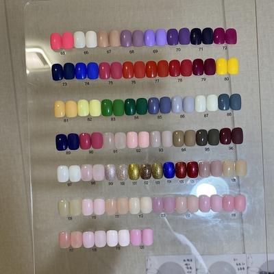 HANDMADE Short Syle Minimalist Pure Color Artificial Nail Fluorescent Cat's Eye Color Short Press On Nails Fake Nail Set with Glue Reusable Nails