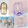 For Labubu Waterproof Bags Labubu Bag Case With Keychain Transparent Cloth Box Art Toy Nice Decor Good Gift For Kidss