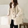 Women's Lambswool Coat: Autumn/Winter Fashion, Stylish Two-Piece Hoodie, Hooded, Loose Fit, Versatile Plus Size.