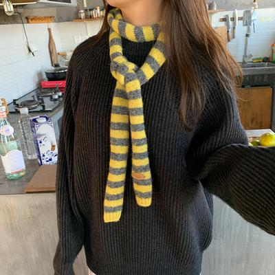 1Pieces Autumn And Winter Striped All-match Warm Scarf Korean Style Atmosphere Student Scarf Mountaineering Scarf