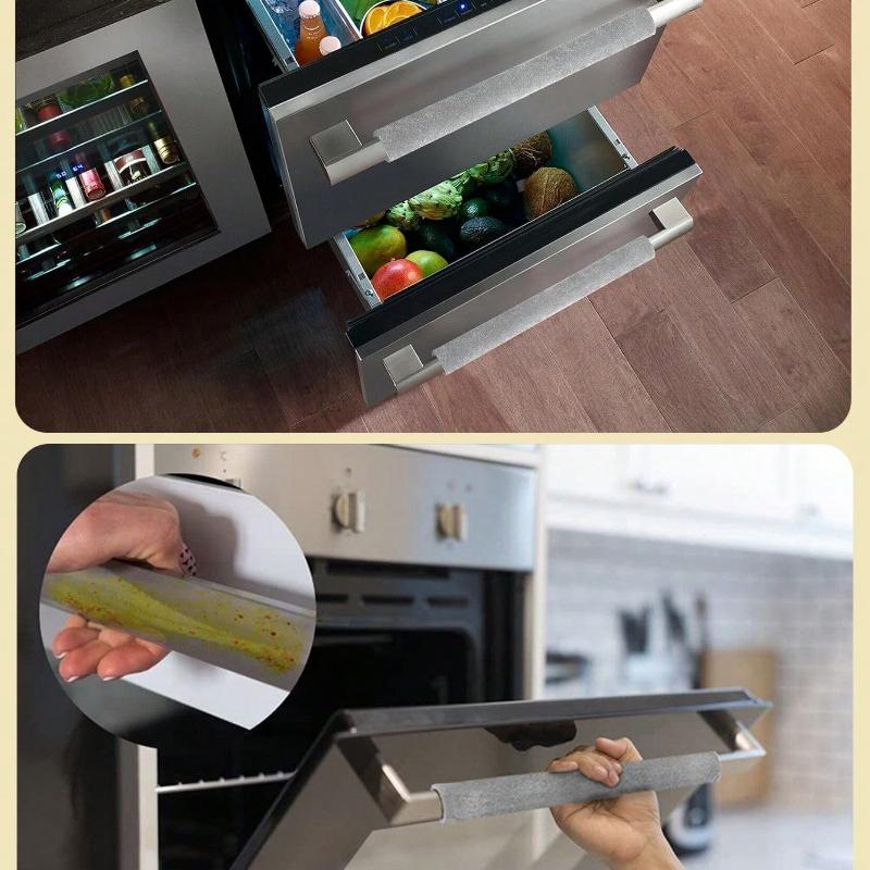 2Pcs Double-Door Refrigerator Oven Microwave Handle Gloves, Non-Slip Anti-Oil Warm Refrigerator Door Refrigerator Oven Handle Gloves