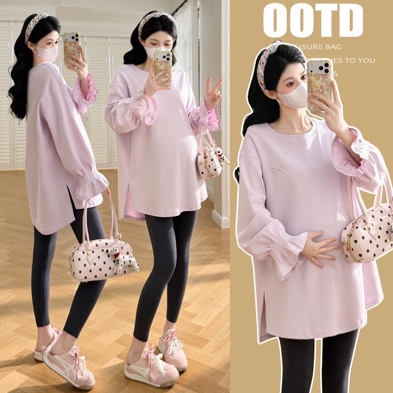 2026 New Style Spring Maternity Wear: Trendy, Versatile, and Casual Loose Mom T-shirt Base Layer 3XL