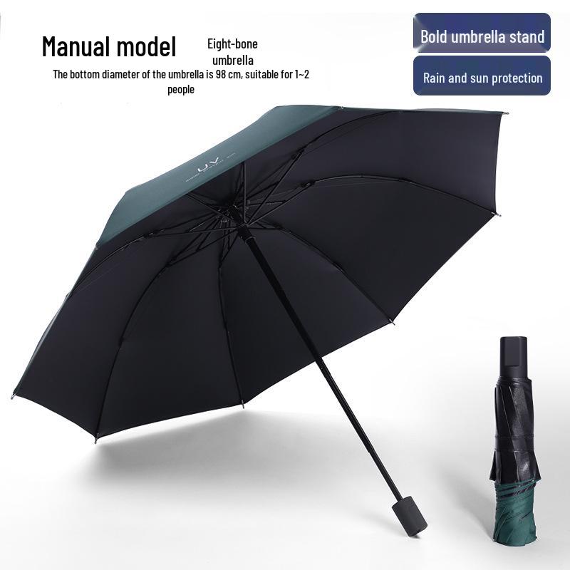 Extra Large Reinforced Automatic Sun & Rain Umbrella with Anti-UV Sunshade and Logo Print