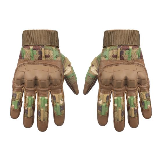 1 Pair Full Finger Tactical Gloves Breathable Anti-Slip Touchscreen Outdoor Climbing Cycling Hunting Camping Airsoft Motorcycle