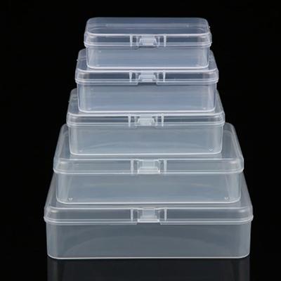 Forniture per feste domestiche Organizzatore per trucchi Contenitore di plastica trasparente Custodia per gioielli Scatola di immagazzinaggio antipolvere da viaggio Scatola per orecchini con perline trasparenti