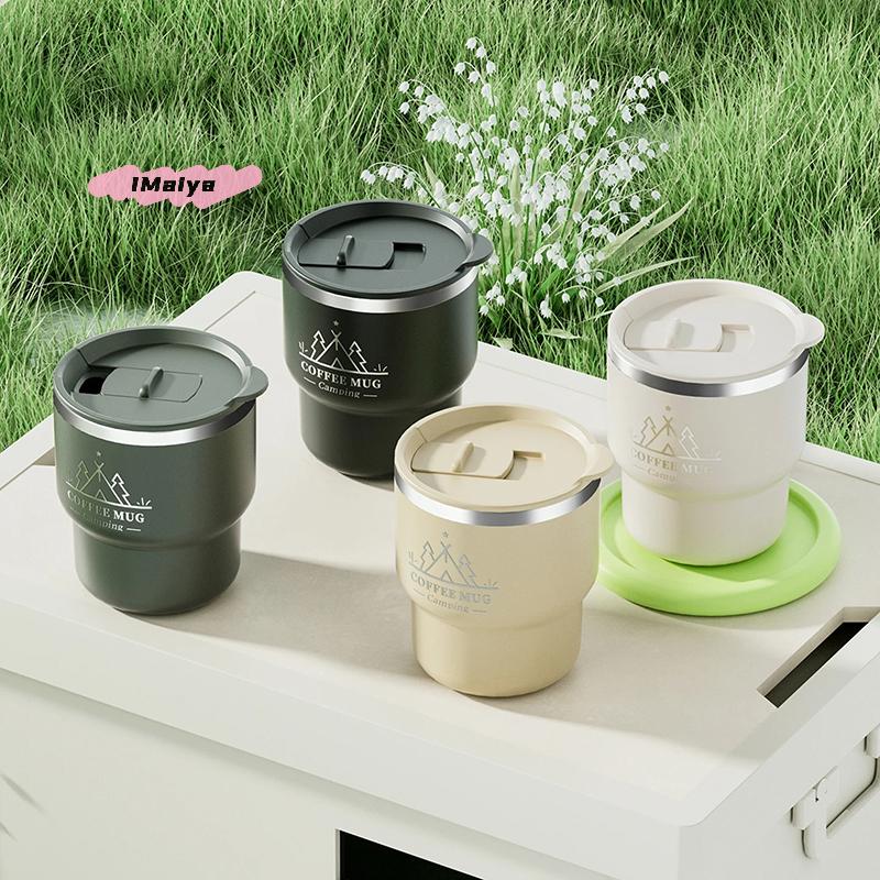 M-400ML Stainless Steel Thermal Cup Double Layer Insulated Water Mug Portable Sealed Tumbler for Office Coffee Milk Student Use