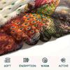 Peacock Print Flannel Blanket, High quality Comfortable for All Seasons, Home Decor, Warmth and Comfort, Perfect for Christmas Gifts