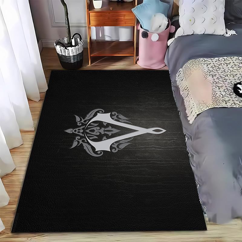

Luxurious Black Floral Pattern Rug, Elegance Redefined Suitable for use as an anti-slip game mat for living room and bedroom sofas 40x60cm( 15x23in )