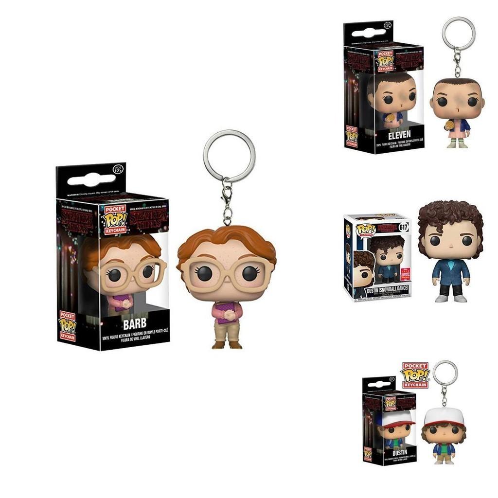 Funko Pop Stranger Thing Eleven Keychain Figure With Box Resin Decoration