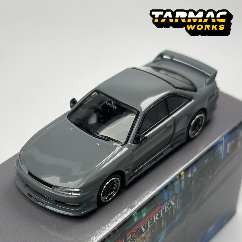 Tarmac Works 1:64 TW VERTEX Silvia S14 Grey Chase Alloy Car Model