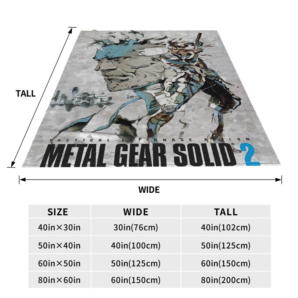 Metal Gear Solid Game Flannel Blanket Winter Soft Warm Throw Blanket for Kids Living Room Pattern Bedspread Sofa Bed Cover