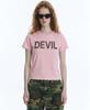 REBRENNER Dtf 20S Devil Standard Short Sleeve T-Shirt New Pink