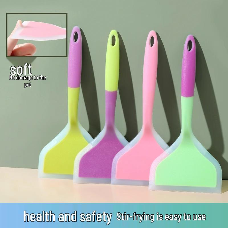 Non-Stick Silicone Pancake Spatula - High-Temp, Pan-Safe, Baking Scraper & Stir-Fry Tool