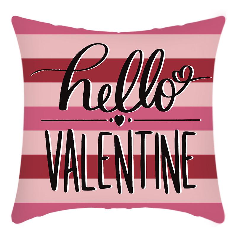 New Valentine's Day Pillow Cover Love Letters Linen Print Home Living Room Cushion Cover