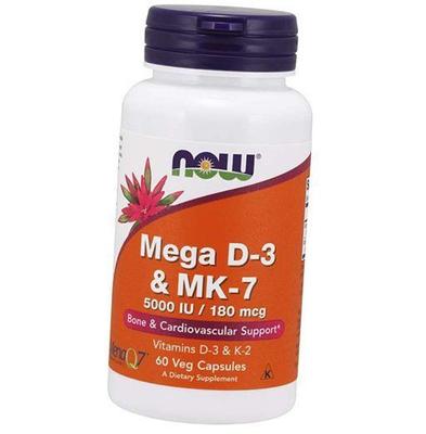 Mega Vitamin D-3 & MK-7, Mega D-3 & MK-7, 60vegcaps (36128410)