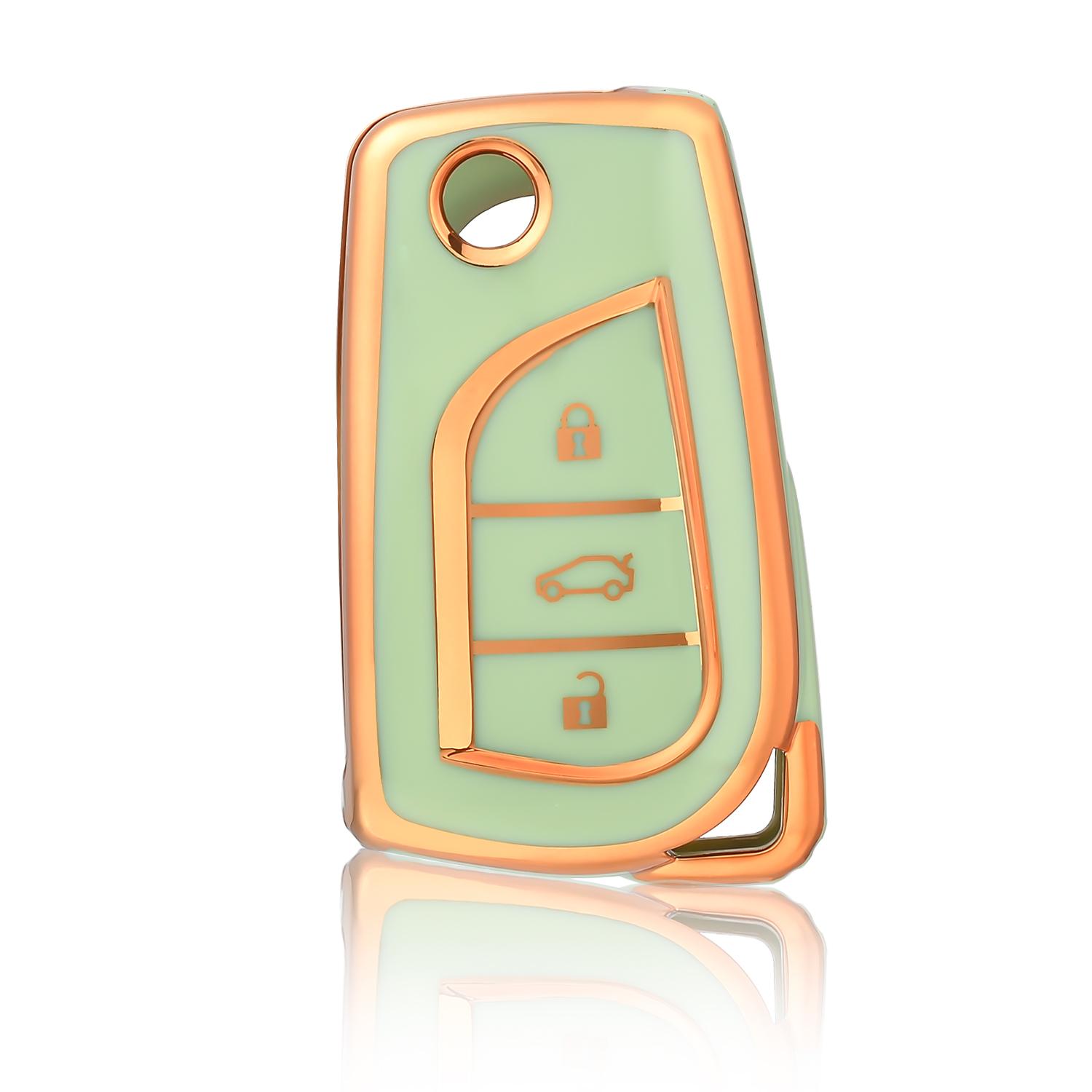 

3Button TPU Car Key Case Full Cover Shell Fob For Toyota Corolla Altis Auris Aygo Yaris Camry RAV4 Verso TC IM Shell Accessories
