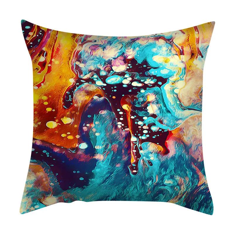 Sofa Car Seat Decor Home  Chair Cushion Cover Abstract Irregular Ink Marble Pattern Pillow