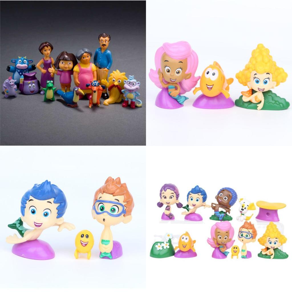 Bubble Guppies And Dora The Explorer Model Ornament With Cartoon Design For Party Decor And Play