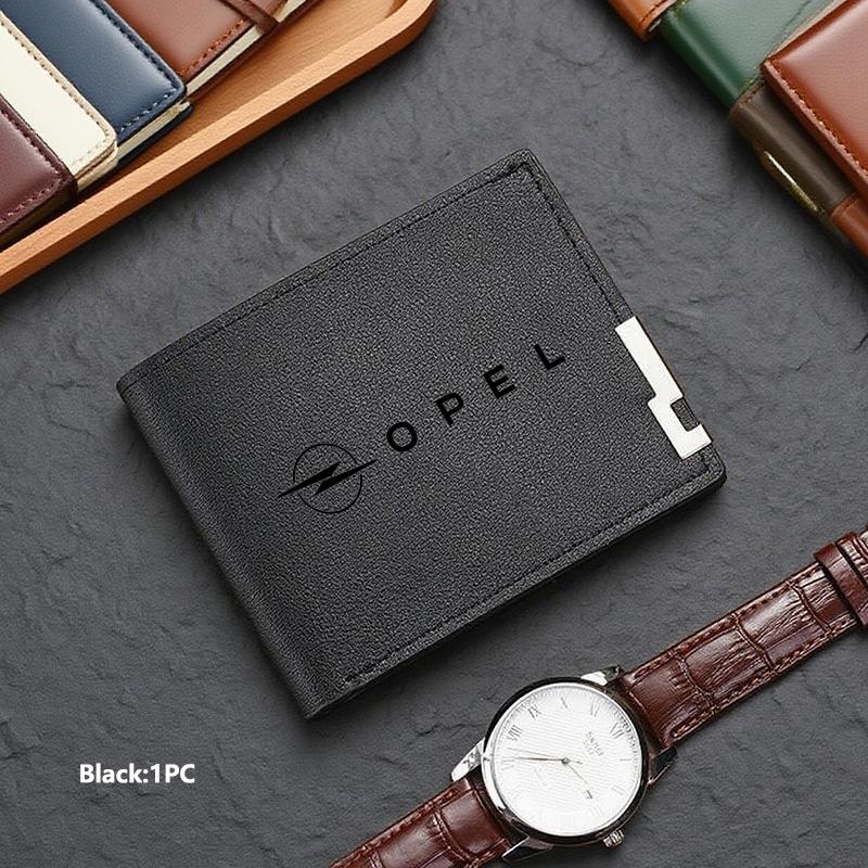 New Fashion Business Wallet Leather Car Logo Card Holder Men Coin Purse For Opel ADAM ASTRA J K CORSA E INSIGNIA MOKKA VIVA